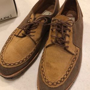 Genuine leather n suede Brown Shoes size 10